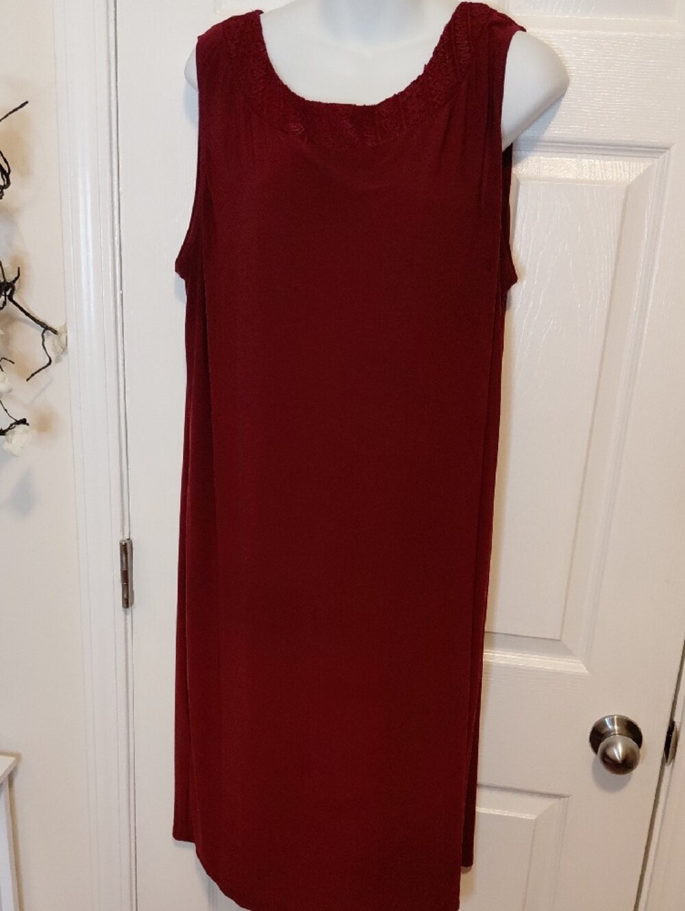 R&M Richards Burgundy Women's Dress Set - Picture 2 of 9